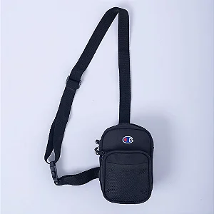 SHOULDER BAG CHAMPION FIT SCRIPT PRETA