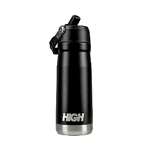 GARRAFA TÉRMICA HIGH LOGO PRETA