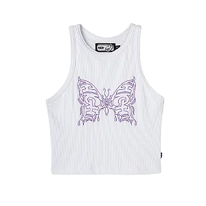 REGATA FEMININA HIGH BUTTERFLY BRANCA