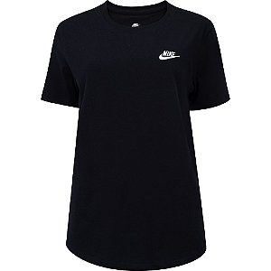 CAMISETA NIKE SPORTSWEAR CLUB ESSENTIALS FEMININA PRETA