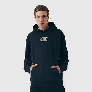 MOLETOM CHAMPION MOTION LOGO PRETO