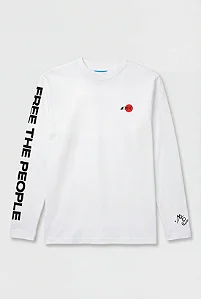 CAMISETA MANGA LONGA ARTIVIST FREE THE PEOPLE BRANCA