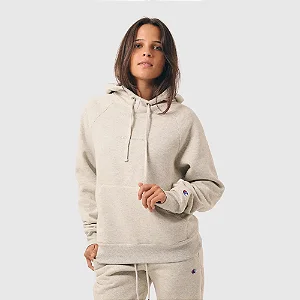 MOLETOM CHAMPION FEMININO RAGLAN MINI SCRIPT CINZA