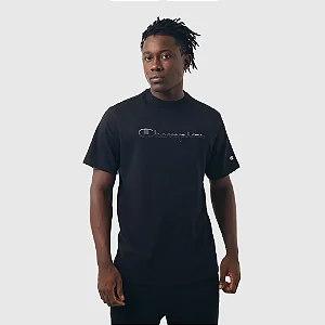 CAMISETA CHAMPION SCRIPT HALF PRETA
