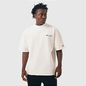 CAMISETA OVERSIZED CHAMPION SURFACE LAB MINI SCRIPT BRANCA