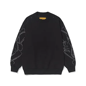 MOLETOM HIGH X BARRA ASSINATURA PRETO