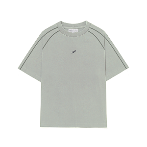 CAMISETA BARRA CREW RECORTADA B GARÇA VERDE