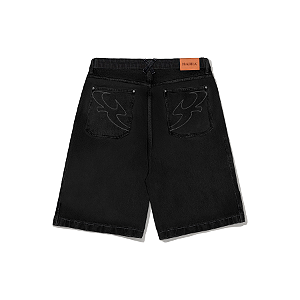 BERMUDA BARRA CREW JEANS CLÁSSICA PRETA