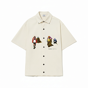 CAMISA BARRA CREW MASCARADOS BEGE