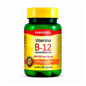 Vitamina B12 100% IDR 60 Cápsulas Maxinutri
