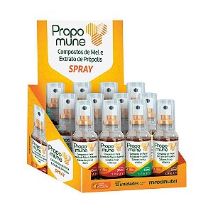 Kit Com 12X Propomune Spray 30Ml Mel/Prop Sortidos - Maxinutri