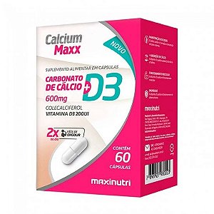 Calcium Maxx - Calcio + D3 600Mg (60 Caps) Maxinutri