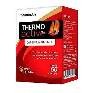 Thermo Active Cafeína & Pimenta 60 Cápsulas Maxinutri