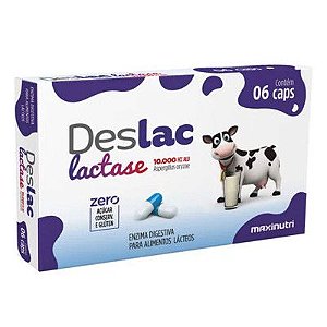 Deslac Lactase 10.000Fcc 12x6 Cáp- Maxnutri