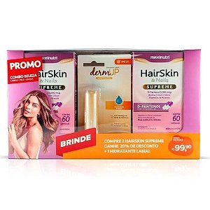 Kit 2 Hair Skin Supreme + Protetor Labial - Maxinutri