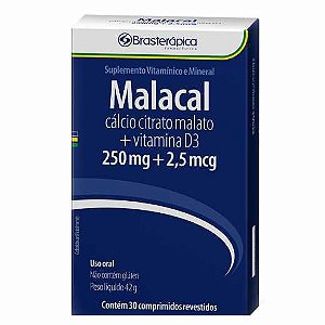 Malacal 250/2,905 Mg 30 Cp Calcio+Vit D3  Brasterapica