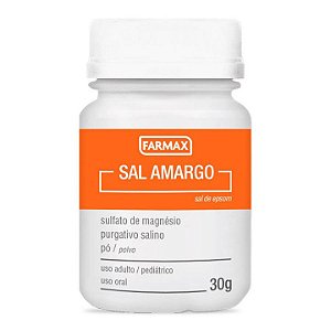 Sal Amargo em Pó Pote 30G Farmax