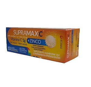 Supramax C 10 Cp Eferv Vitamina C+Zinco Globo