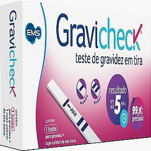 Gravicheck Teste De Gravidez em Tiras Ems.