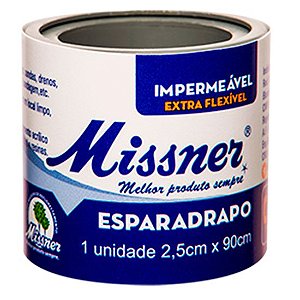 Esparadrapo Impermeavel Branco 2,905 Cm X 0,90 M Missner