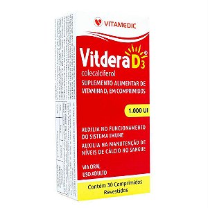 Vitdera D 1000Ui 30 Cp Vitamina D Vitamedic