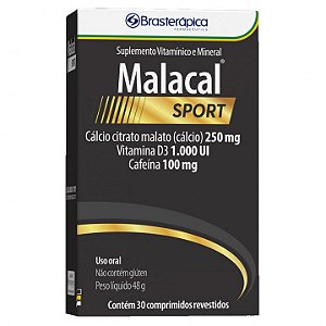 Malacal Sport 30 Capsulas Calcio + Cafeina + Vitamina D