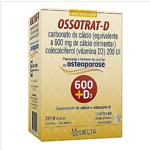 Ossotrat-D 600 60 Caps Calcio+Vit Delta 200Mg