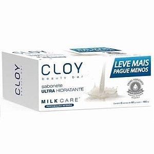 Sabonete Cloy Beauty Bar Milk Care Leve Mais Pague Menos 6X80G