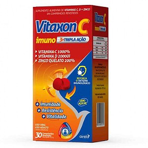 Vitaxon C Imuno Tripla Acao Vit C+ Vit D+Zinco Airela