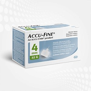 Agulha para Caneta de Insulina Accu-Fine 32g 4mm 100 Unidades