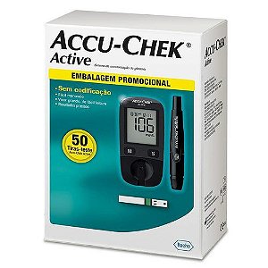 Accu. Chek Active Kit Monitor + Lancetador + 50Tiras Roche