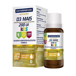 Vitamina D3 Mais 2000 Ui Sabor Limão 10Ml - Catarinense