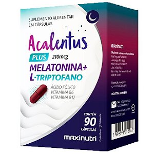 Acalentus Plus Melatonina+L-Triptofano 90 Caps Maxinutri