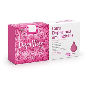 Cera Depilatoria Quente Rosa 1Kg Depilflax