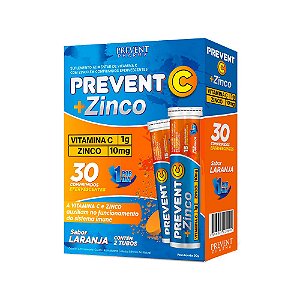 Prevent C + Zinco Eferv 30 Cp Vitamina C Prevent Pharma