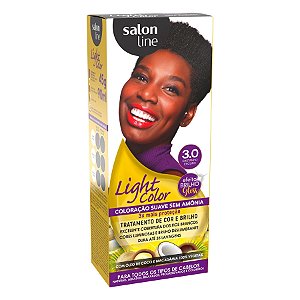 Coloração Salon Line Light Color Profissional 3.0 Castanho Escuro