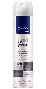 Desodorante Aerossol Feel Free S/ Alumínio Men 150ml - Above