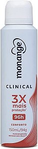 Desodorante Clinical Conforto Aerossol Antitranspirante Monange Feminino 150ml