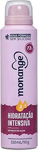 Desodorante Aerossol Antitranspirante Monange Feminino Hidratação Intensiva 150ml