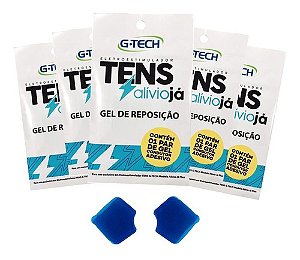 Kit com 5x Gel De Reposicao Tens Alivio Ja G Tech Com 1 Par