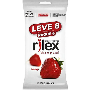 Preservativos Morango Leve8/Pague6 - Rilex