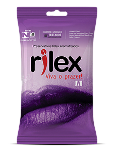 Preservativos Uva Sachê 3 Unidades - Rilex
