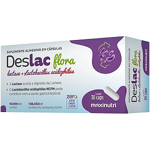 Deslac Flora Lactase + Lactobacillus 30 Cáps- Maxinutri.