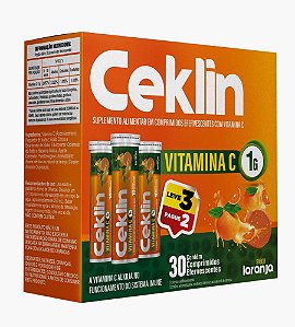 Vitamina C Ceklin 30 CP eferv. MEDNA