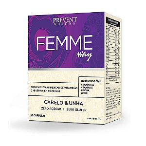 Femme Way Multivitamínico Cabelo e Unha 60Cáp Prevent Pharma