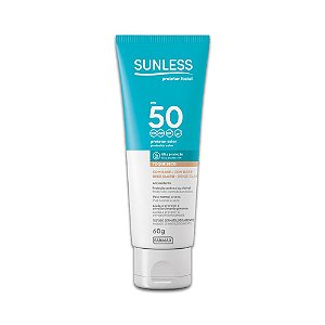 Protetor Solar Facial Sunless Bege Claro Fps50 60G Farmax