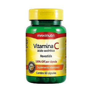 Vitamina C Revestida 100% Idr 60 Cápsulas 45Mg - Maxinutri