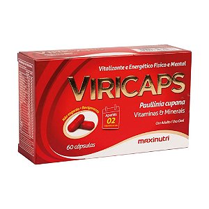 Viricaps Guaraná + Polivitamínico 60Cáps - Maxinutri