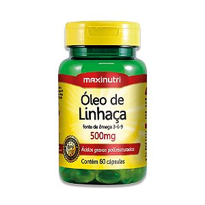Óleo De Linhaça 500Mg  60Cápsulas Maxinutri
