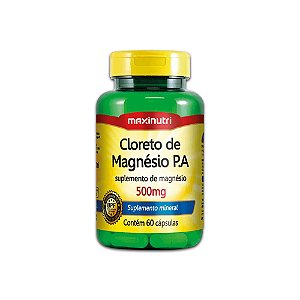 Cloreto De Magnésio 500Mg 60 Cápsulas - Maxinutri